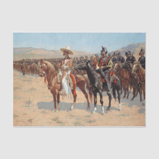 Papier Mousseline The Mexican Major by Frederic Remington (Recto)