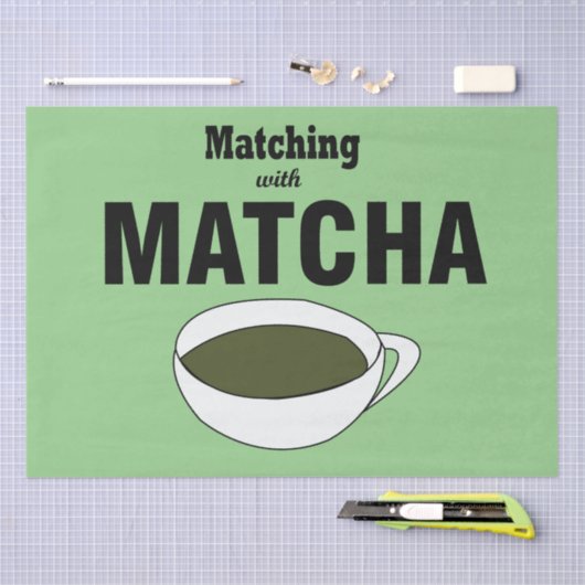 Papier Mousseline Thé vert Matcha (Artisanat)