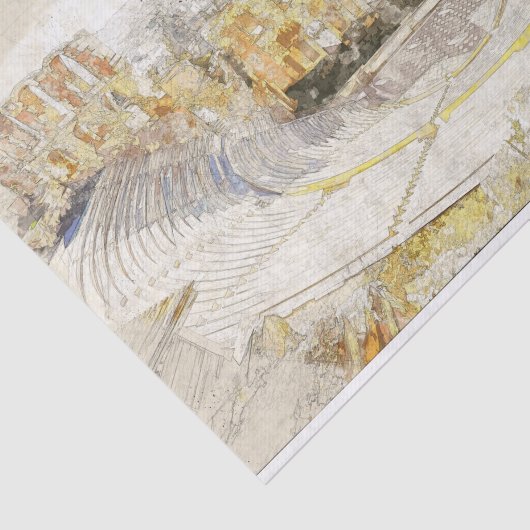 Papier Mousseline Théâtre antique d'Athènes, Grèce (Détail)