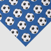 Papier Mousseline Thème de football cadeau TissuBleu (Détail)