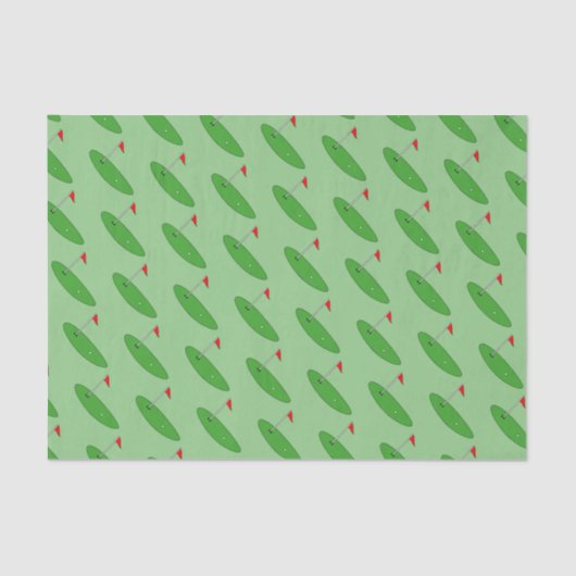 Papier Mousseline Thème de golf vert Anniversaire cadeau papier tiss (Recto)