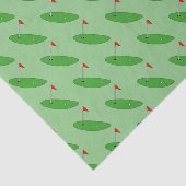 Papier Mousseline Thème de golf vert Anniversaire cadeau papier tiss (Détail)