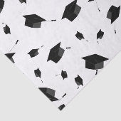 Papier Mousseline Thème de graduation noir et blanc cool (Détail)