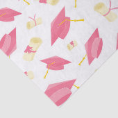 Papier Mousseline Thème de graduation rose pâle (Détail)