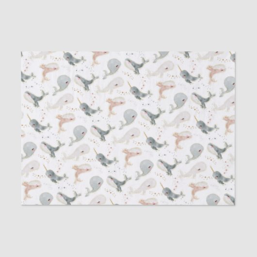 Papier Mousseline Thème de la fête de baleines Décorations de table  (Recto)