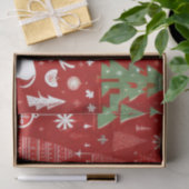 Papier Mousseline Thème de Noël Arbres de Noël Flocon de neige Balis (Cadeau)