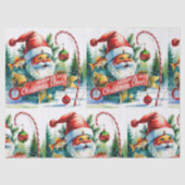 Papier Mousseline Thème de Noël de pêche (Recto)