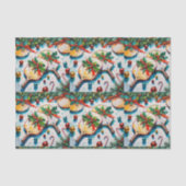 Papier Mousseline Thème de Noël de Pickleball (Recto)