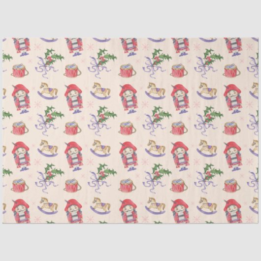 Papier Mousseline Thème de noël des noisettes (Recto)