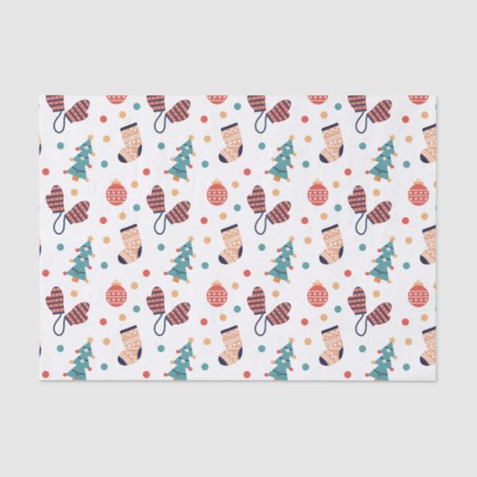 Papier Mousseline Thème de Noël mignon (Recto)