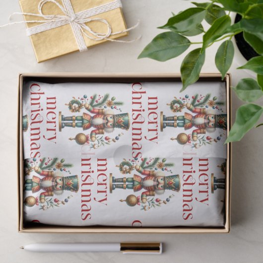 Papier Mousseline Thème de Noël Nutcracker Motif (Cadeau)