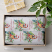 Papier Mousseline Thème de Noël tropical Texte Rétro (Cadeau)