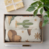 Papier Mousseline Thème de pays occidental avec cactus (Cadeau)