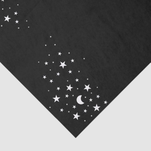 Papier Mousseline Thème des étoiles blanches célestes (Détail)