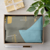 Papier Mousseline Thème du site des camions de construction (Cadeau)