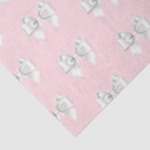 Papier Mousseline Thème Glam Rose Aqua Bleu Tiffany Nœud Blanc (Détail)