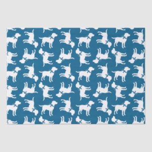 Papier Mousseline Thème Labrador - Baby shower de chien Blue Lab