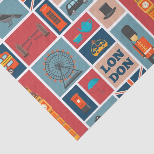 Papier Mousseline Thème Londres (Détail)
