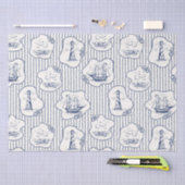 Papier Mousseline Thème marin Bleu Bleu Blancs Phare (Artisanat)