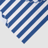 Papier Mousseline Thème marin Bleu et Blancs avec Ancre (Détail)