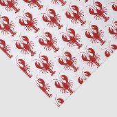 Papier Mousseline Thème marin du homard rouge marine (Détail)