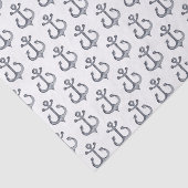 Papier Mousseline Thème nautique | Ancres noires et blanches (Détail)