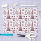 Papier Mousseline Thème nautique - Phare, Corail, Marine (Artisanat)