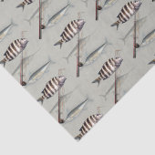 Papier Mousseline Thème Pêcheur d'eau de mer Pêche (Détail)