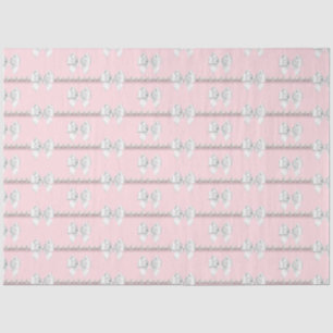 Papier Mousseline Thème Perles Roses Glamour Tiffany pour 30e Annive