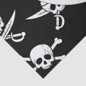 Papier Mousseline Thème pirate Parti Skull Adulte.Croix Bones (Détail)
