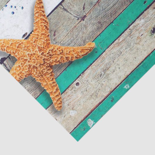 Papier Mousseline Thème Plage Starfish Mariage Rustique (Détail)