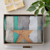 Papier Mousseline Thème Plage Starfish Mariage Rustique (Cadeau)