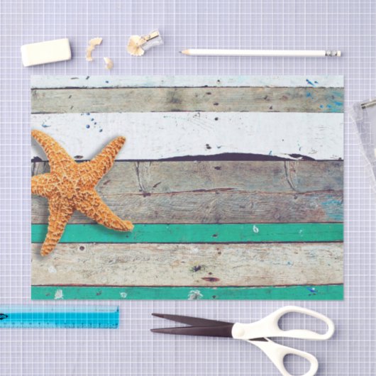 Papier Mousseline Thème Plage Starfish Mariage Rustique (Artisanat)