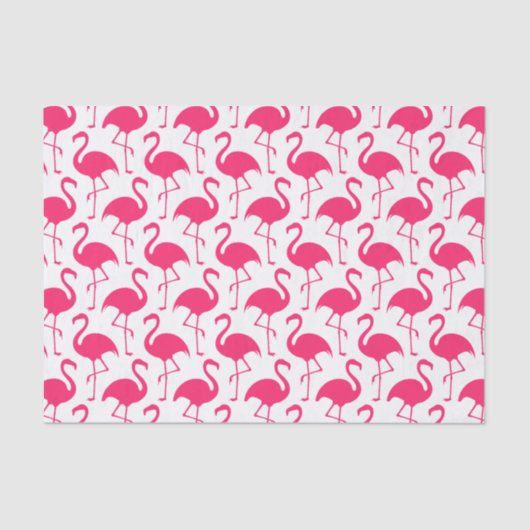 Papier Mousseline Thème rose tropical de plage de Flamant rose (Recto)