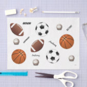 Papier Mousseline Thème sportif HAMbyWG (Artisanat)