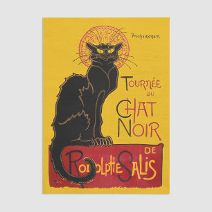Papier Mousseline Theophile Steinlen - Le Chat Noir Vintage