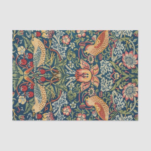 Papier Mousseline Thief de fraises par William Morris (Recto)