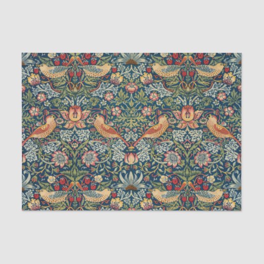 Papier Mousseline Thief de fraises par William Morris (Recto)
