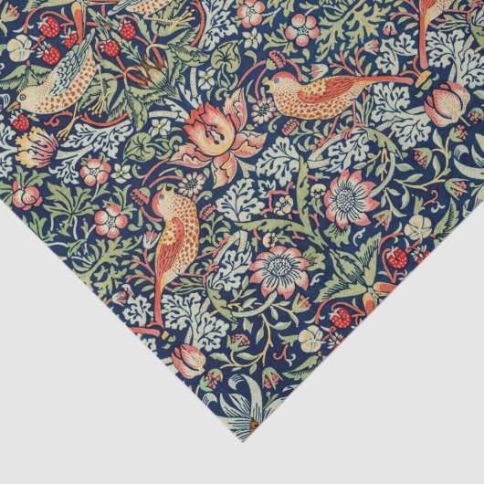 Papier Mousseline Thief fraise William Morris (Détail)
