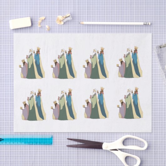 PAPIER MOUSSELINE THREE KING TISSUE PAPER  (Artisanat)