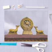 Papier Mousseline Tibet, Lhassa - Roue du Dharma dans le temple de J (Artisanat)