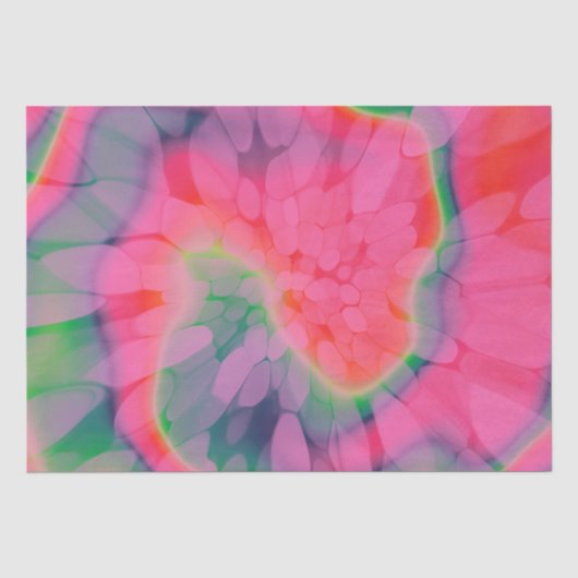 Papier Mousseline Tie Dye de pastèque (Recto)