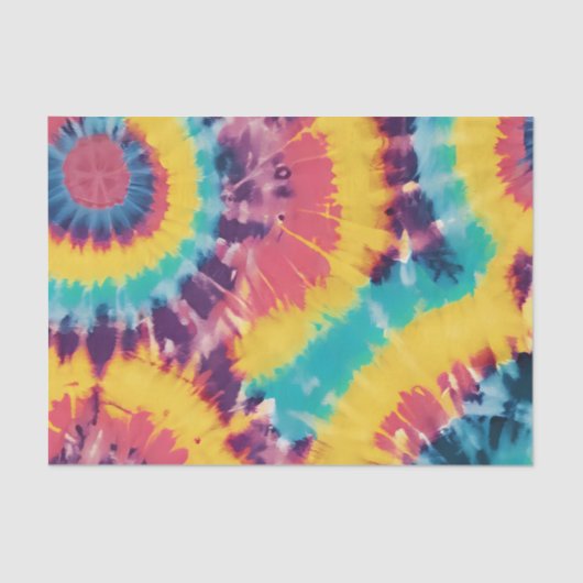 Papier Mousseline Tie Dye Motif (Recto)