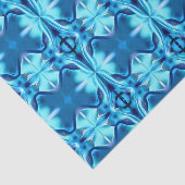 Papier Mousseline Tie Dye Motif en Indigo et Ice Blue (Détail)