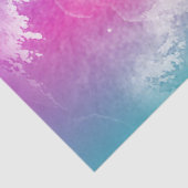 Papier Mousseline Tie Dye Pastel Aquarelle rose orange Turquoise vio (Détail)