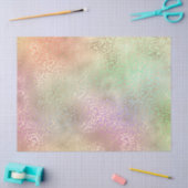 Papier Mousseline Tie Tee Tee Peach Mint Yellow Pink Gold Leopard (Artisanat)