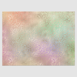 Papier Mousseline Tie Tee Tee Peach Mint Yellow Pink Gold Leopard