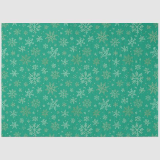 Papier Mousseline Tiel avec Flèche-neige en or (Recto)