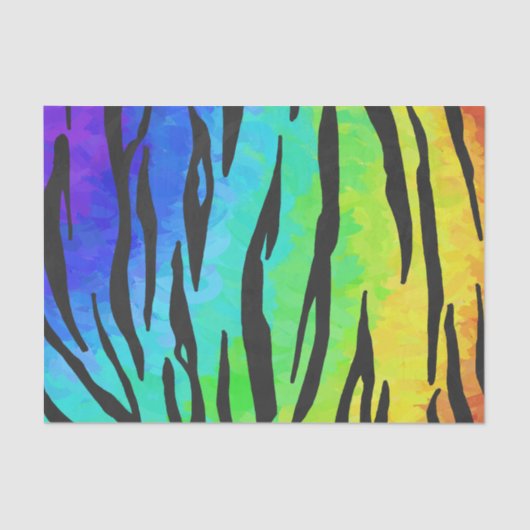 Papier Mousseline Tiger Black et Rainbow Stuff (Recto)