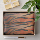 Papier Mousseline Tiger chaud orange et noir (Cadeau)